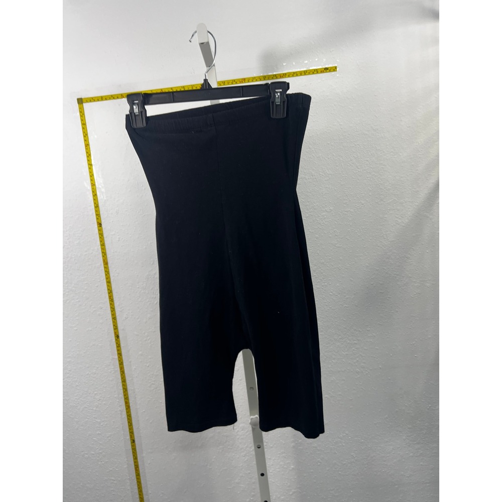 Papaya Womens Black High Waisted Biker Shorts Size Medium Activewear Casual